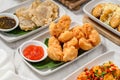 Basreng comes from the Sundanese abbreviation: fried meatballs, fried meatballs Royalty Free Stock Photo