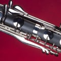 Bass Clarinet Keys On Red Royalty Free Stock Photo