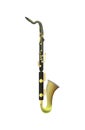 Bass Clarinet on white Background Royalty Free Stock Photo