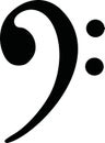 Bass clef vector vector