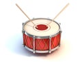 Bass drum instrument 3d illustration