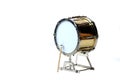 Bass-drum isolated on white background. Image contains copy space
