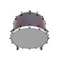 Bass drum percussion instrument isolated