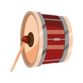 Bass drum percussion musical instrument isolated icon