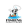 Bass Fishing Emblems and Labels. Fishing logo