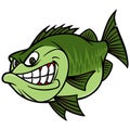 Bass Fishing Mascot Royalty Free Stock Photo