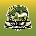 Bass Fishing Sports Tournament Mascot Logo