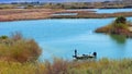 Fishing in the backwaters of Colorado River Royalty Free Stock Photo