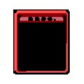 bass guitar amplifier game pixel art vector illustration Royalty Free Stock Photo