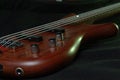 Bass guitar with brown body