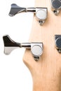 Bass guitar fingerboard head metal pins