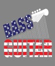 Bass guitar American graphic