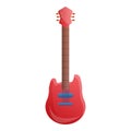 Bass guitar icon, cartoon style Royalty Free Stock Photo