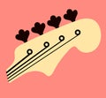 Bass guitar logo design abstract