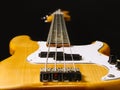 Bass guitar perspective Royalty Free Stock Photo