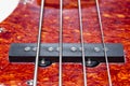 Bass Guitar Pickup Close Up Royalty Free Stock Photo