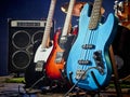 Bass guitar, rhythm, lead Royalty Free Stock Photo