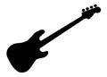 Bass Guitar Silhouette Royalty Free Stock Photo