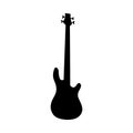 Bass Guitar Silhouette Royalty Free Stock Photo