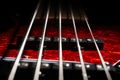bass guitar strings pickups Royalty Free Stock Photo