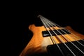 Bass guitar strings Royalty Free Stock Photo