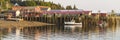 Bass Harbor Docks Panorama Royalty Free Stock Photo