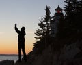 Bass Harbor Head Light House, Acadia, National Park Royalty Free Stock Photo