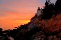 Bass Harbor Lighthouse Sunset, Bar Harbor, Maine Royalty Free Stock Photo