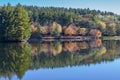 Bass Lake Autumn Moses Cone Memorial Park NC Royalty Free Stock Photo