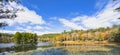 Scenic beautiful autumn lake scenery. Royalty Free Stock Photo