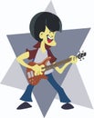 CUTE BASS PLAYER CARTOON