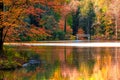 Bass Pond In Autumn Royalty Free Stock Photo