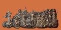 Bass relief with churches and patron saints of Gradec, the old part of Zagreb Royalty Free Stock Photo