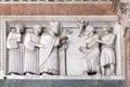 Bass-relief representing the Stories of St. Martin, Cathedral of St. Martin in Lucca, Italy