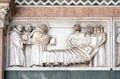 Bass-relief representing the Stories of St. Martin, Cathedral of St. Martin in Lucca, Italy