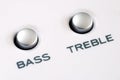 The bass and treble buttons