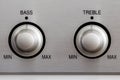 Bass and Treble Knobs Royalty Free Stock Photo