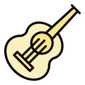 Bass ukulele icon vector flat