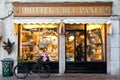 Bassano del Grappa, Italy - shop windows of the Bottega del pane