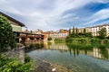 Bassano del Grappa with Bridge of the Alpini - Veneto Italy Royalty Free Stock Photo