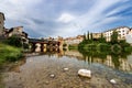 Bassano del Grappa with Bridge of the Alpini - Veneto Italy Royalty Free Stock Photo