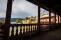 Bassano del Grappa town view from the Bridge of the Alpini - Veneto Italy Royalty Free Stock Photo