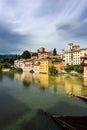 Bassano del Grappa view from the Bridge of the Alpini - Italy Royalty Free Stock Photo