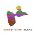 Basse-Terre Island map design.