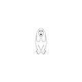 Basset Hound cartoon dog icon Royalty Free Stock Photo