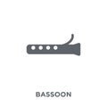 Bassoon icon from Music collection. Royalty Free Stock Photo