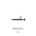 Bassoon icon vector. Trendy flat bassoon icon from music collection isolated on white background. Vector illustration can be used Royalty Free Stock Photo