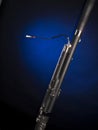 Bassoon Isolated In Blue Spotlight