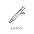 Bassoon linear icon. Modern outline Bassoon logo concept on whit Royalty Free Stock Photo