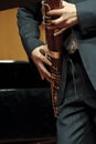 Bassoonist on concert Royalty Free Stock Photo